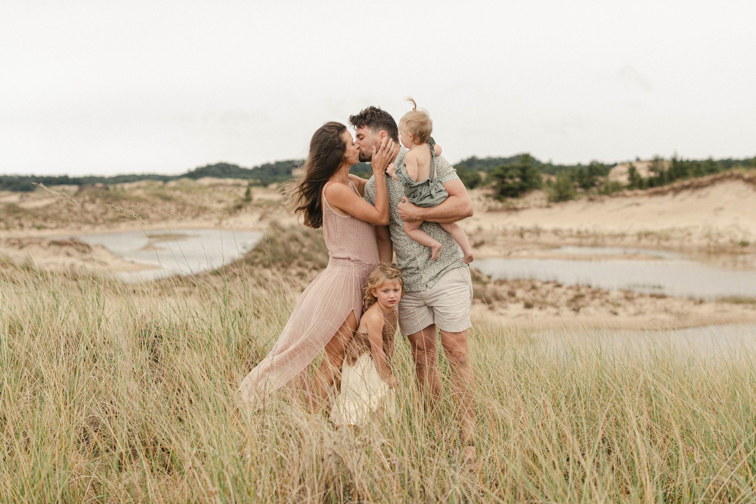 family photo session at lake michigan