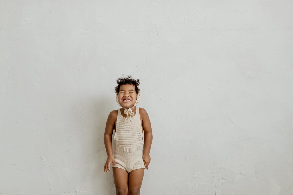 little girl being silly